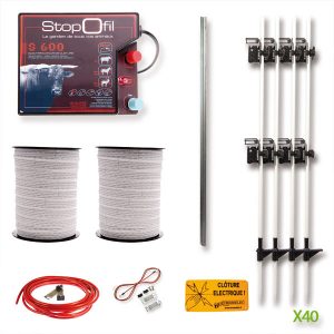 Kit de clôture électrique anti sanglier