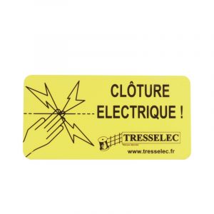 Plaque clôture électrique