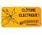 Plaque clôture électrique