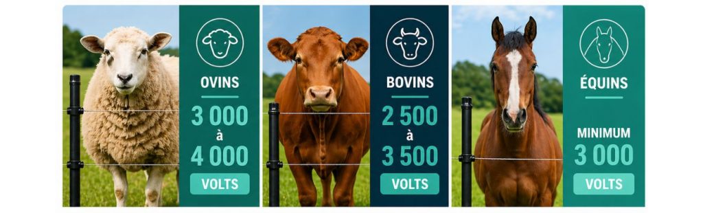 Tout savoir sur la tension a mettre en fonction des animaux